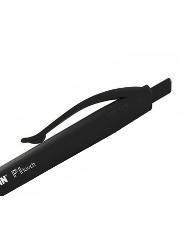 CI | Boligrafo milan p1 retractil 1 mm touch negro