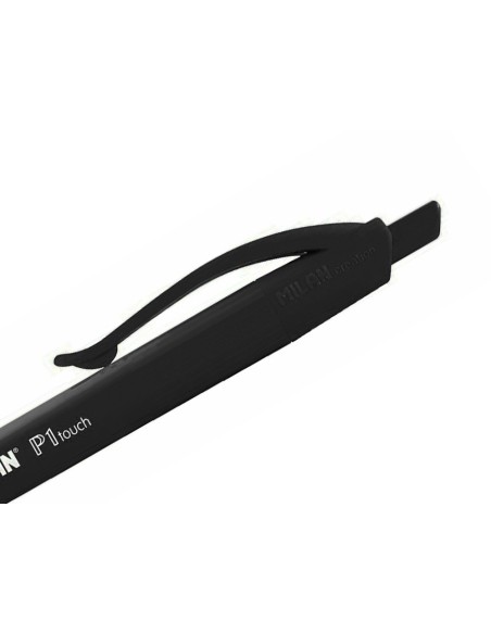 CI | Boligrafo milan p1 retractil 1 mm touch negro
