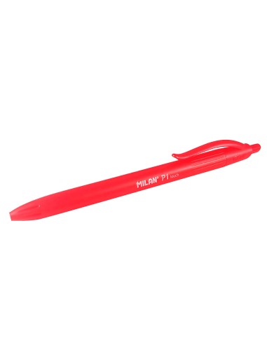 CI | Boligrafo milan p1 retractil 1 mm touch rojo