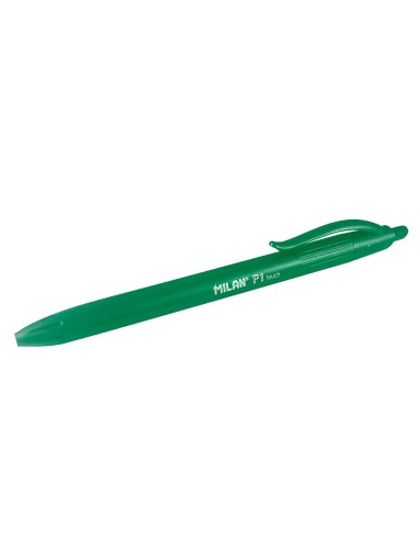 CI | Boligrafo milan p1 retractil 1 mm touch verde