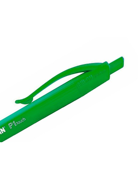 CI | Boligrafo milan p1 retractil 1 mm touch verde