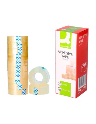 CI | Cinta adhesiva q-connect 33 mt x 12 mm
