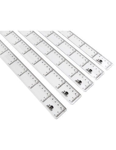 CI | Regla liderpapel 30 cm plastico cristal