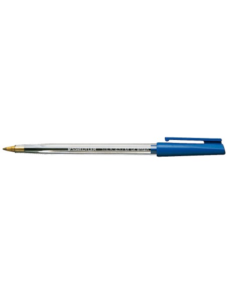 CI | Boligrafo staedtler stick azul con capuchon