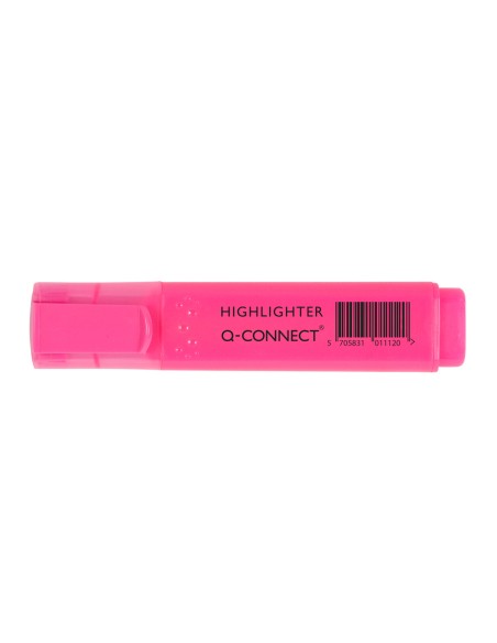 CI | Rotulador q-connect fluorescente rosa punta biselada
