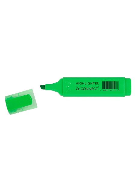 CI | Rotulador q-connect fluorescente verde punta biselada
