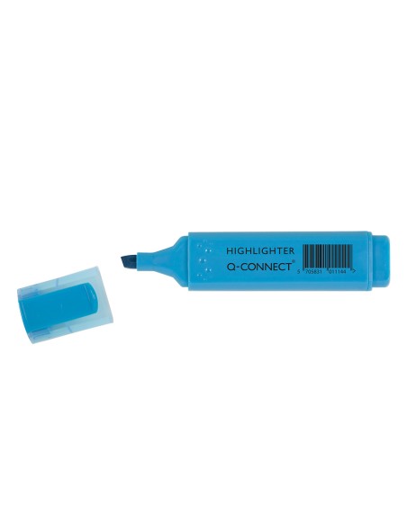 CI | Rotulador q-connect fluorescente azul punta biselada