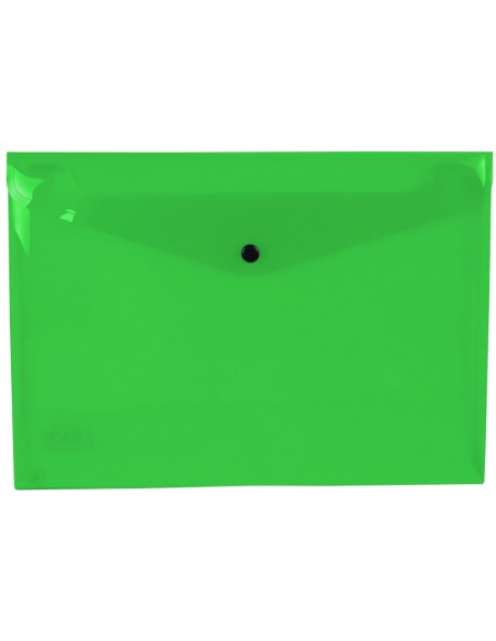 CI | Carpeta liderpapel dossier broche 44053 polipropileno din a4 verde claro transparente 50 hojas
