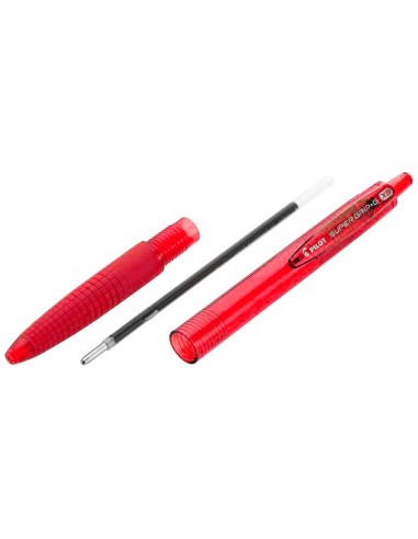 CI | Boligrafo pilot supergrip g rojo retractil sujecion de caucho tinta base de aceite