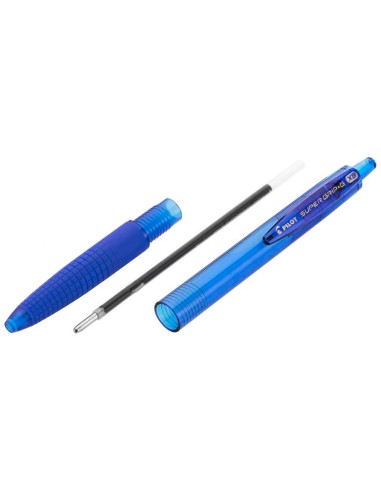 CI | Boligrafo pilot supergrip g azul retractil sujecion de caucho tinta base de aceite