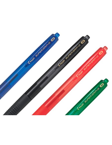 CI | Boligrafo pilot supergrip g azul retractil sujecion de caucho tinta base de aceite