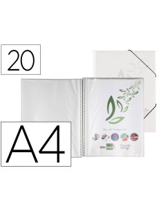 CI | Carpeta liderpapel escaparate con espiral 20 fundas...