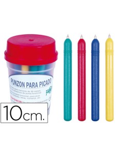 CI | Punzon plastico de color -con punta de acero latonado