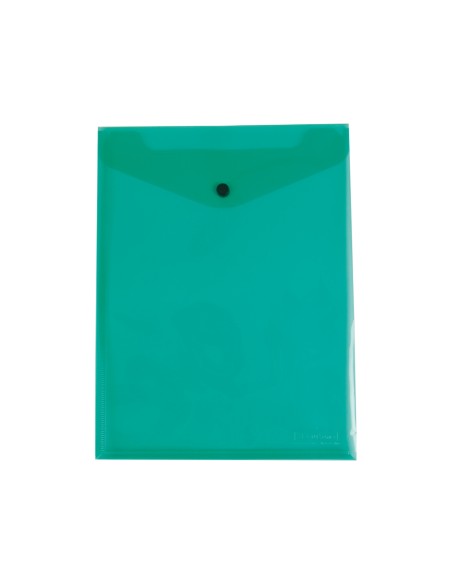 CI | Carpeta liderpapel dossier broche polipropileno din a4 formato vertical verde transparente 50 hojas