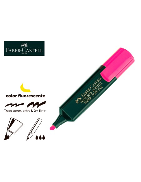 CI | Rotulador faber fluorescente 48-28 rosa