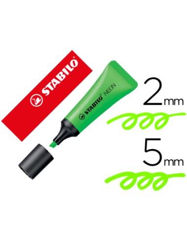 CI | Rotulador stabilo fluorescente 72 verde neon