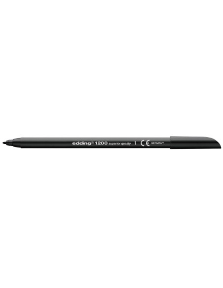 CI | Rotulador edding punta fibra 1200 negro n.1 -punta redonda 0.5 mm