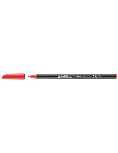 CI | Rotulador edding punta fibra 1200 rojo n.2 -punta redonda 0.5 mm