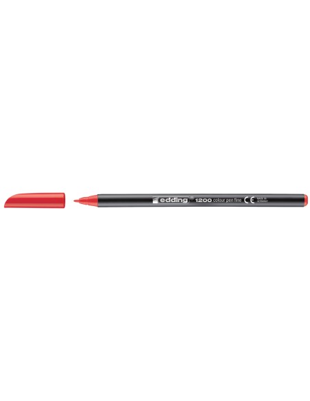 CI | Rotulador edding punta fibra 1200 rojo n.2 -punta redonda 0.5 mm