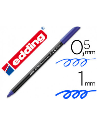 CI | Rotulador edding punta fibra 1200 azul n.3 -punta redonda 0.5 mm