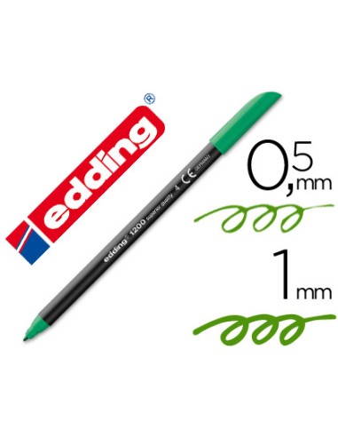 CI | Rotulador edding punta fibra 1200 verde n.4 -punta redonda 0.5 mm