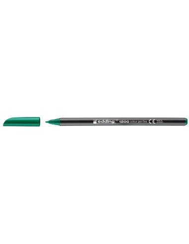 CI | Rotulador edding punta fibra 1200 verde n.4 -punta redonda 0.5 mm