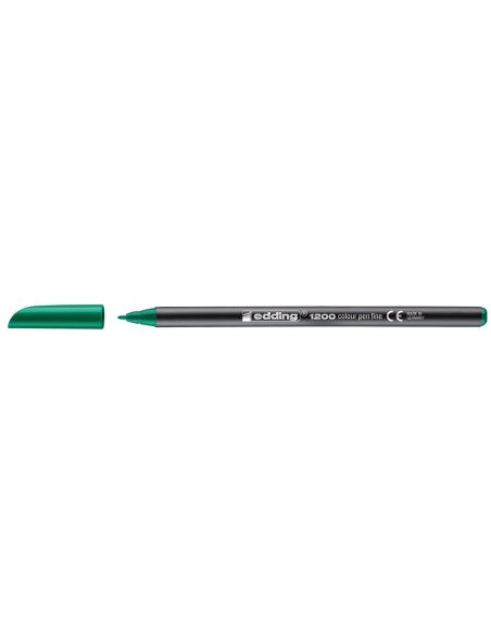 CI | Rotulador edding punta fibra 1200 verde n.4 -punta redonda 0.5 mm