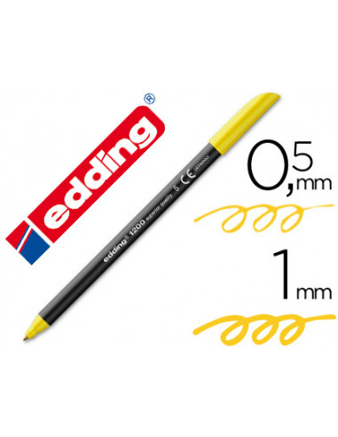 CI | Rotulador edding punta fibra 1200 amarillo n.5 -punta redonda 0.5 mm