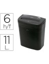 CI | Destructora de documentos q-connect kf17970 capacidad de corte 6 h destruye grapas clips y tarjetas papelera 14l