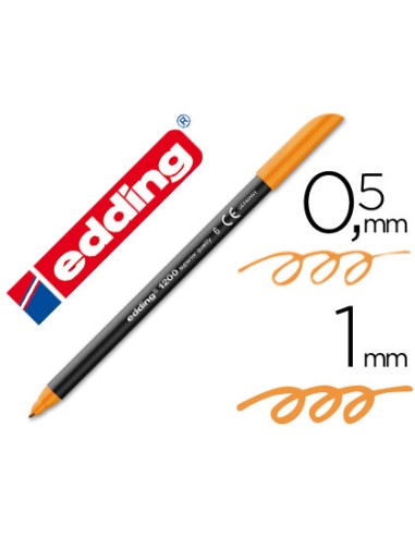 CI | Rotulador edding punta fibra 1200 naranja n.6 -punta redonda 0.5 mm