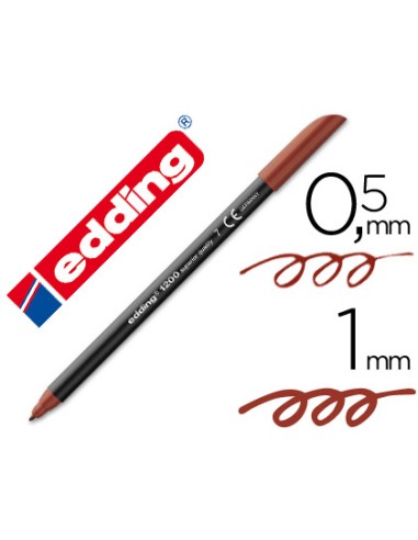 CI | Rotulador edding punta fibra 1200 marron n.7 -punta redonda 0.5 mm