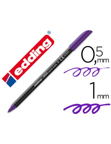 CI | Rotulador edding punta fibra 1200 violeta n.8 -punta fibra 0.5 mm