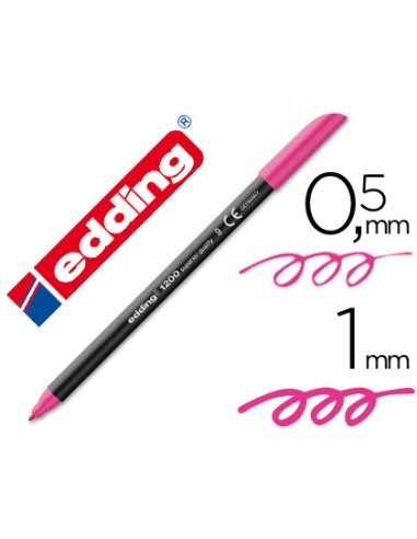 CI | Rotulador edding punta fibra 1200 rosa n.9 -punta redonda 0.5 mm