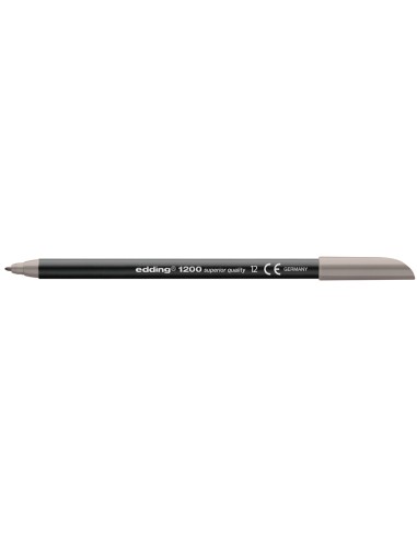 CI | Rotulador edding punta fibra 1200 gris n.12 -punta redonda 0.5 mm