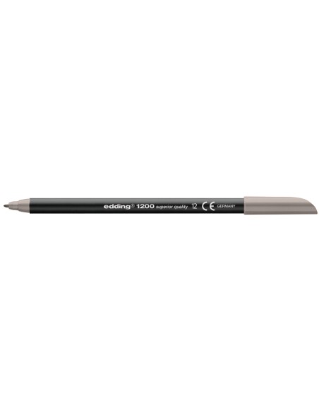 CI | Rotulador edding punta fibra 1200 gris n.12 -punta redonda 0.5 mm