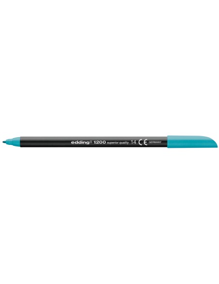 CI | Rotulador edding punta fibra 1200 azul turquesa n.14 -punta redonda 0.5 mm