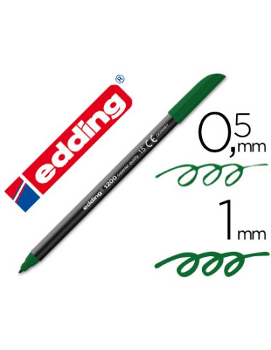 CI | Rotulador edding punta fibra 1200 verde oliva n.15 -punta redonda 0.5 mm