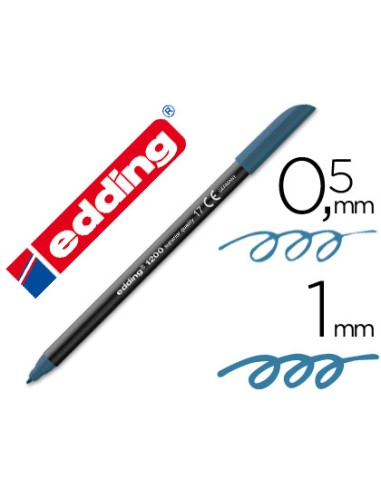 CI | Rotulador edding punta fibra 1200 azul acero n.17 -punta redonda 0.5 mm