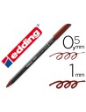 CI | Rotulador edding punta fibra 1200 marron oscuro n. 18 -punta redonda 0.5 mm