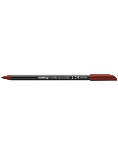 CI | Rotulador edding punta fibra 1200 marron oscuro n. 18 -punta redonda 0.5 mm