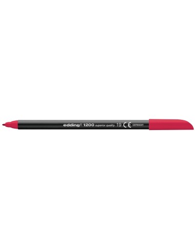 CI | Rotulador edding punta fibra 1200 carmin n. 19 -punta redonda 0.5 mm