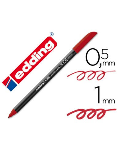 CI | Rotulador edding punta fibra 1200 rojo ingles n.28 -punta redonda 0.5 mm