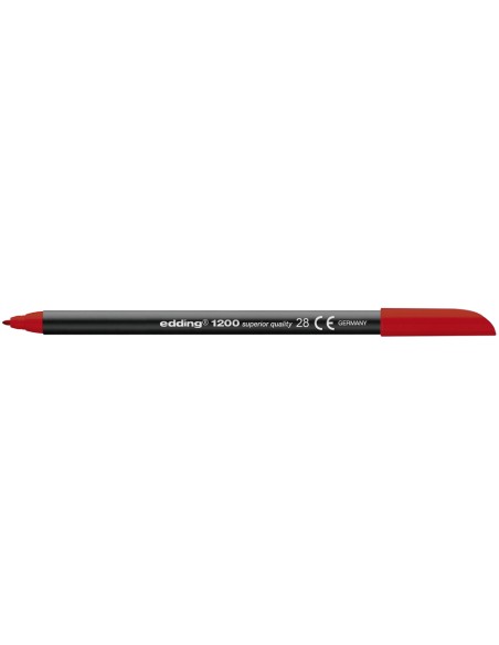 CI | Rotulador edding punta fibra 1200 rojo ingles n.28 -punta redonda 0.5 mm