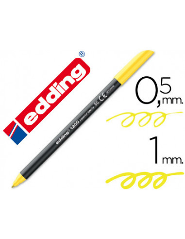 CI | Rotulador edding punta fibra 1200 amarillo neon n.65 punta de fibra 0,5 mm