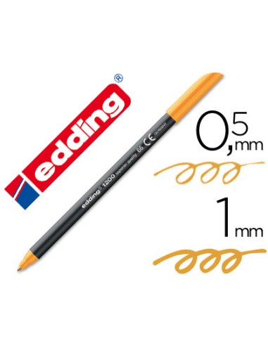 CI | Rotulador edding punta fibra 1200 naranja neon n.66 punta de fibra 0,5 mm