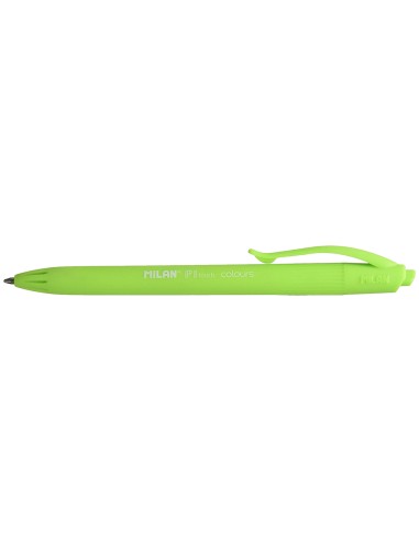 CI | Boligrafo milan p1 retractil 1 mm touch verde claro