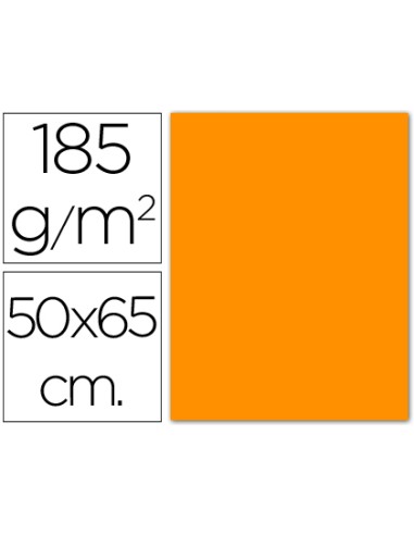 CI | Cartulina guarro naranja -50x65 cm -185 gr