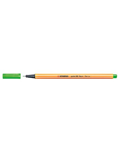 CI | Rotulador stabilo punta de fibra point 88 verde neon