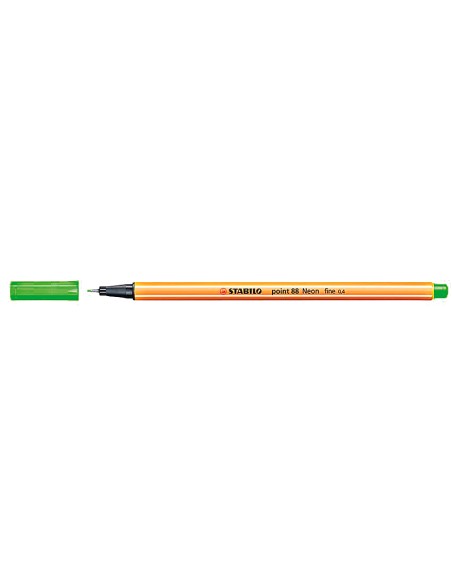 CI | Rotulador stabilo punta de fibra point 88 verde neon