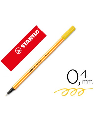 CI | Rotulador stabilo punta de fibra point 88 amarillo 0,4 mm